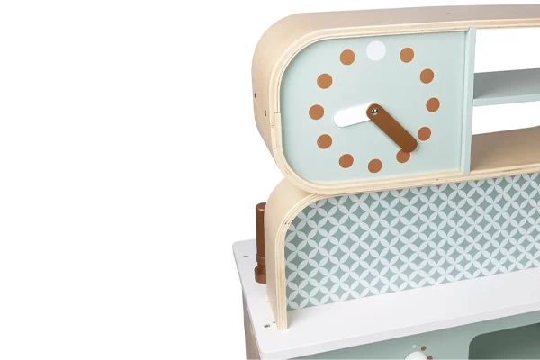 Eine Uhr mit drehenden Zeigern