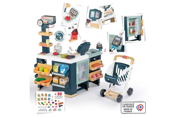 Einschließlich einer Waage, eines Scanners und eines Kassensystems