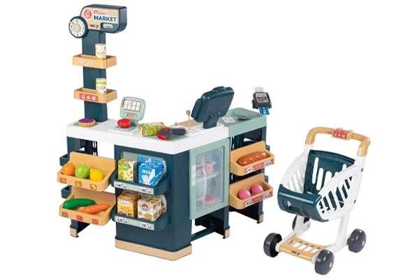 Maxi Supermarkt Pastell mit Einkaufswagen