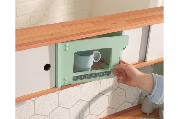 Mikrowelle mit Fenster.