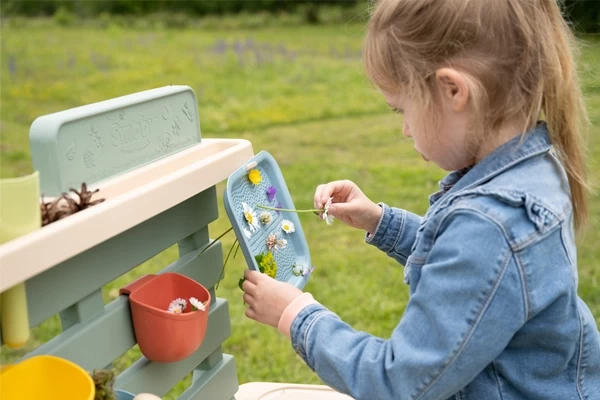 Sieb dient auch als Pflanzenrahmen