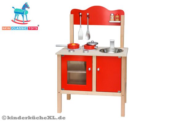 Kombi Küche Rot von New Classic Toys.