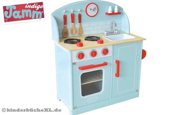 Diese Holz Kinderküche eignet sich für Kinder ab 3 Jahren.