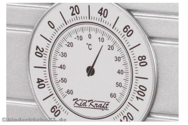Temperaturanzeige für den Ofen.