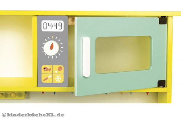 Inklusive Mikrowelle mit Fenster.