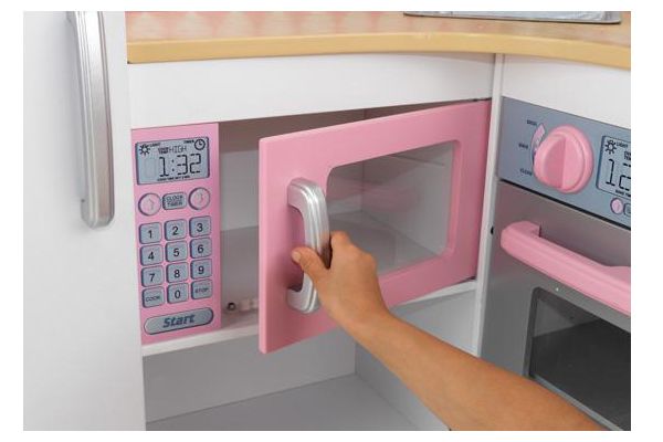 Mikrowelle mit Tür.