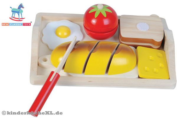 Holz Schneideset Frühstück.