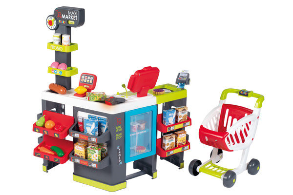 Maxi mit Smoby Supermarkt Einkaufswagen